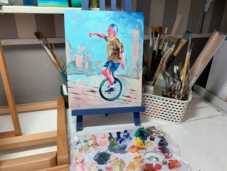 Original Expressionism Men Painting by Vita Schagen