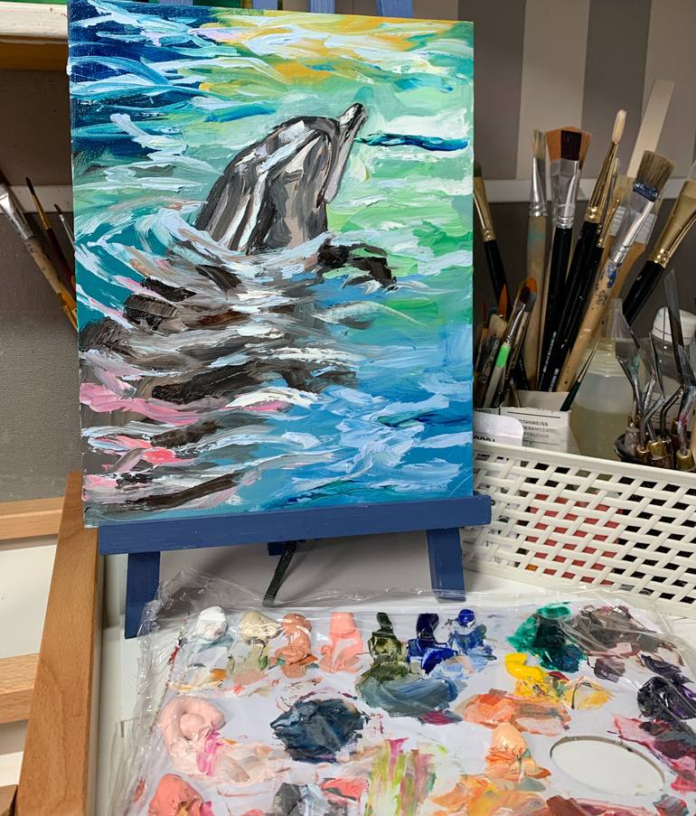 Original Expressionism Animal Painting by Vita Schagen