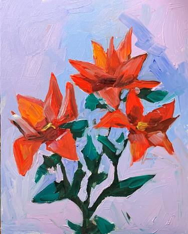 Original Expressionism Floral Paintings by Vita Schagen