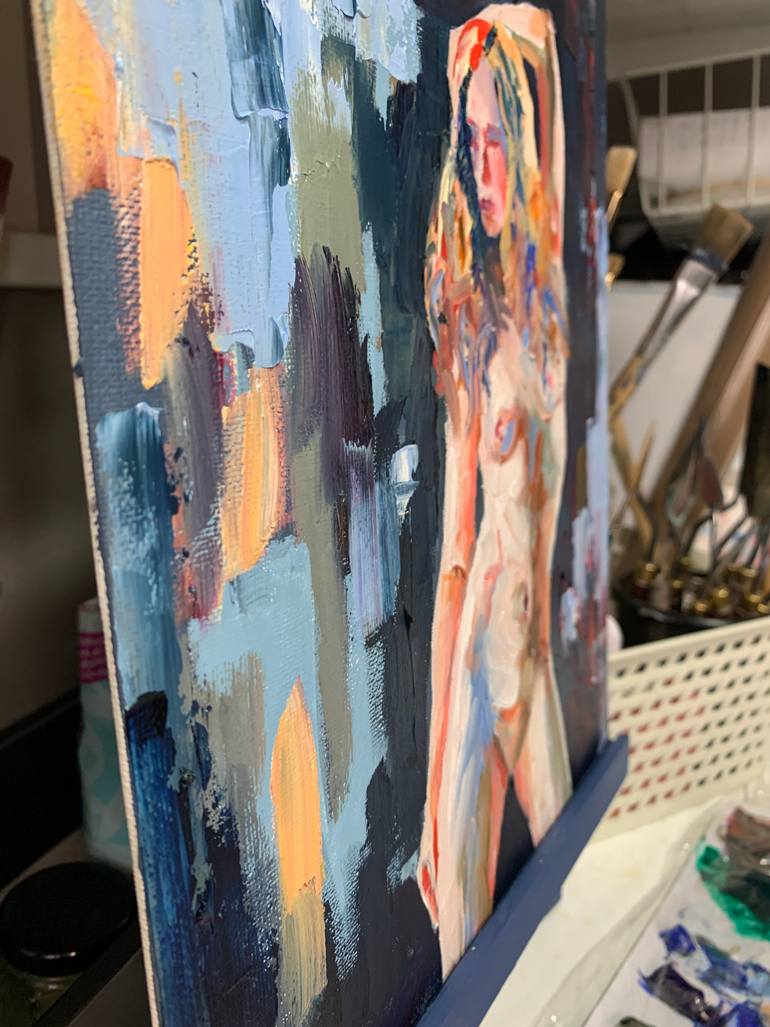 Original Expressionism Nude Painting by Vita Schagen