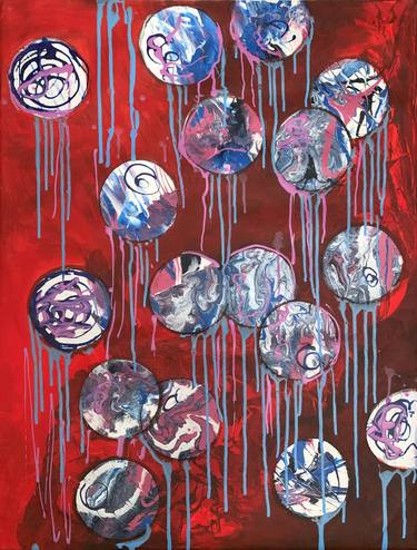 Bubbles. Abstract painting. thumb