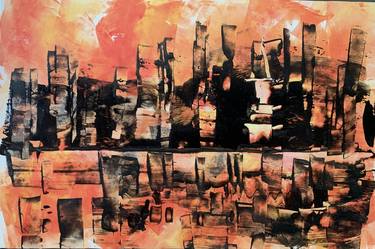 Print of Abstract Cities Paintings by Vita Schagen