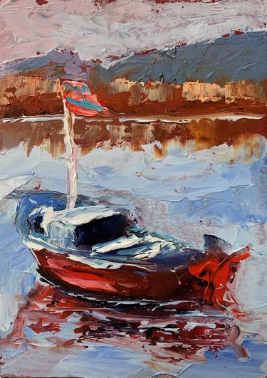 Print of Expressionism Sailboat Paintings by Vita Schagen