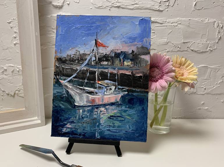 Original Sailboat Painting by Vita Schagen