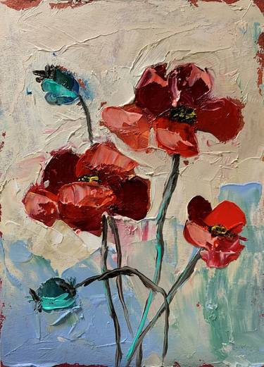 Original Expressionism Floral Paintings by Vita Schagen