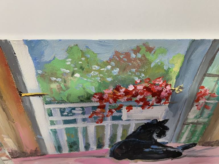 Original Expressionism Cats Painting by Vita Schagen