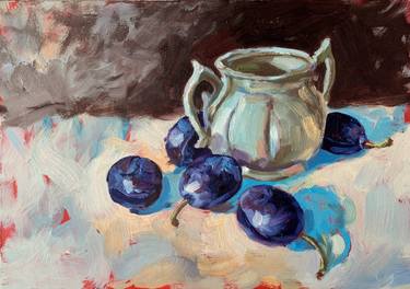 Still life with plums. thumb