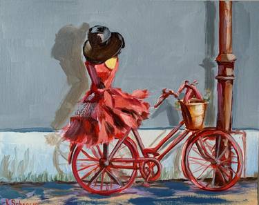 Original Expressionism Bike Paintings by Vita Schagen