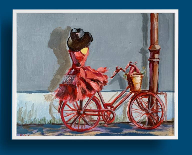 Original Bike Painting by Vita Schagen