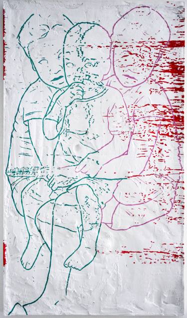 Print of Abstract People Paintings by Juan Mutis