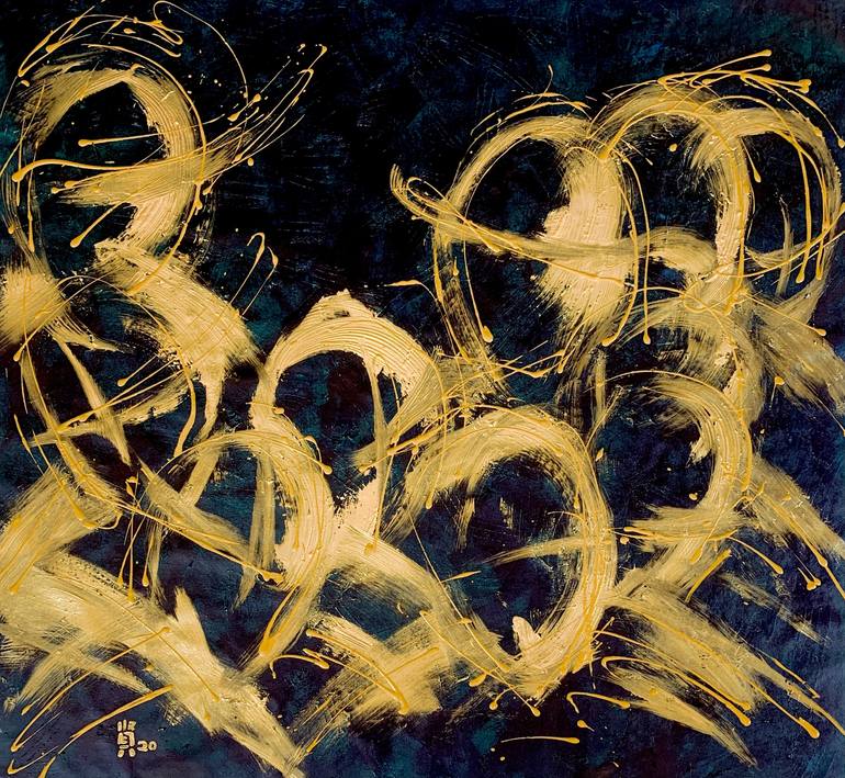 Original Abstract Expressionism Abstract Paintings by Michelle Yap