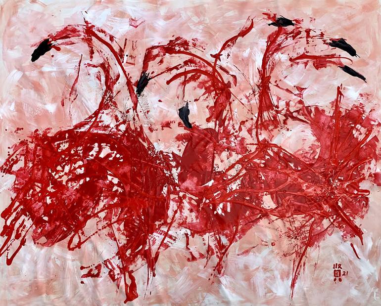 Original Abstract Expressionism Abstract Paintings by Michelle Yap