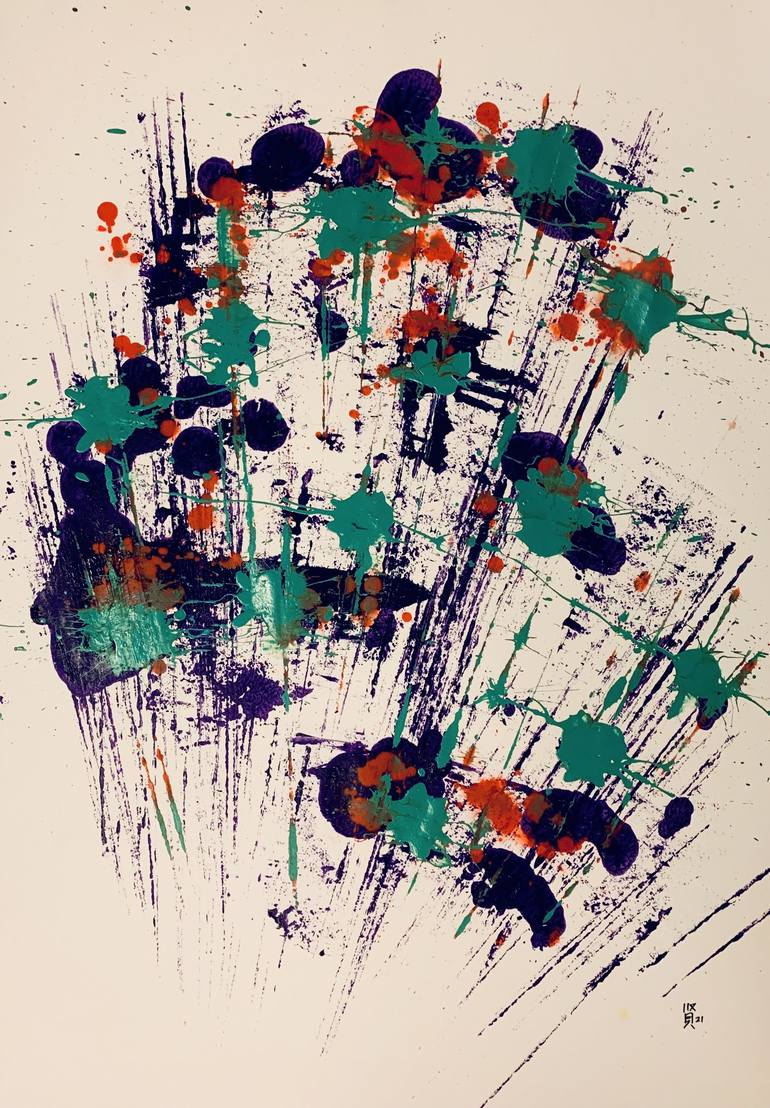 Original Abstract Expressionism Abstract Paintings by Michelle Yap