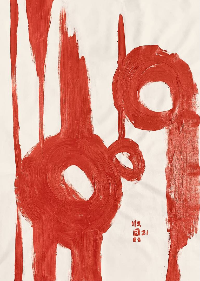 Original Abstract Expressionism Abstract Paintings by Michelle Yap
