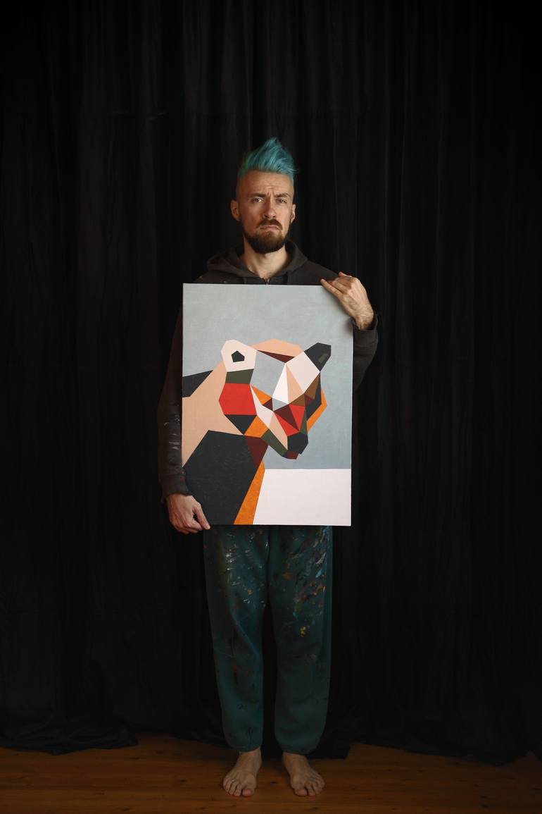 Original Abstract Animal Painting by Sergei Shekherov