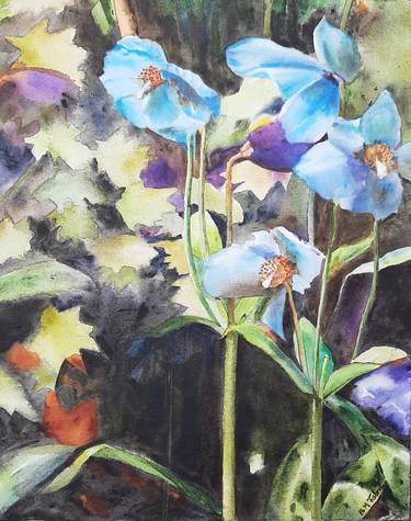 Original Impressionism Botanic Paintings by Britt-Marie Fabic