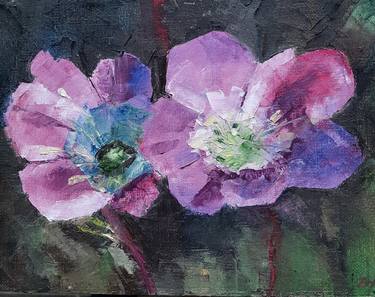 Original Impressionism Botanic Paintings by Britt-Marie Fabic