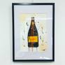 "Veuve Clicquot - I" 
By Leith Kennedy Art

"My Typa' Wine Collection", 2016 / 2017

Mixed Media: Collage / Watercolor / Indian Ink / Gouache 
A3 42cm (W) x 30cm (H) x 0.3cm (D)

This artwork composed on Artist quality 300gsm Heavy Paper, finished with a high gloss seal.

A2 3.6" double thick Framing Options are available with either a black or a white border (no extra cost).

This bright, bold and contemporary artwork is quite a collectible.

Great value!