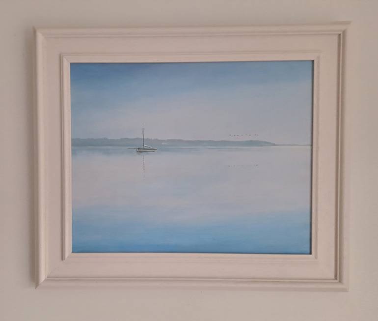 Original Sailboat Painting by Ted Toms