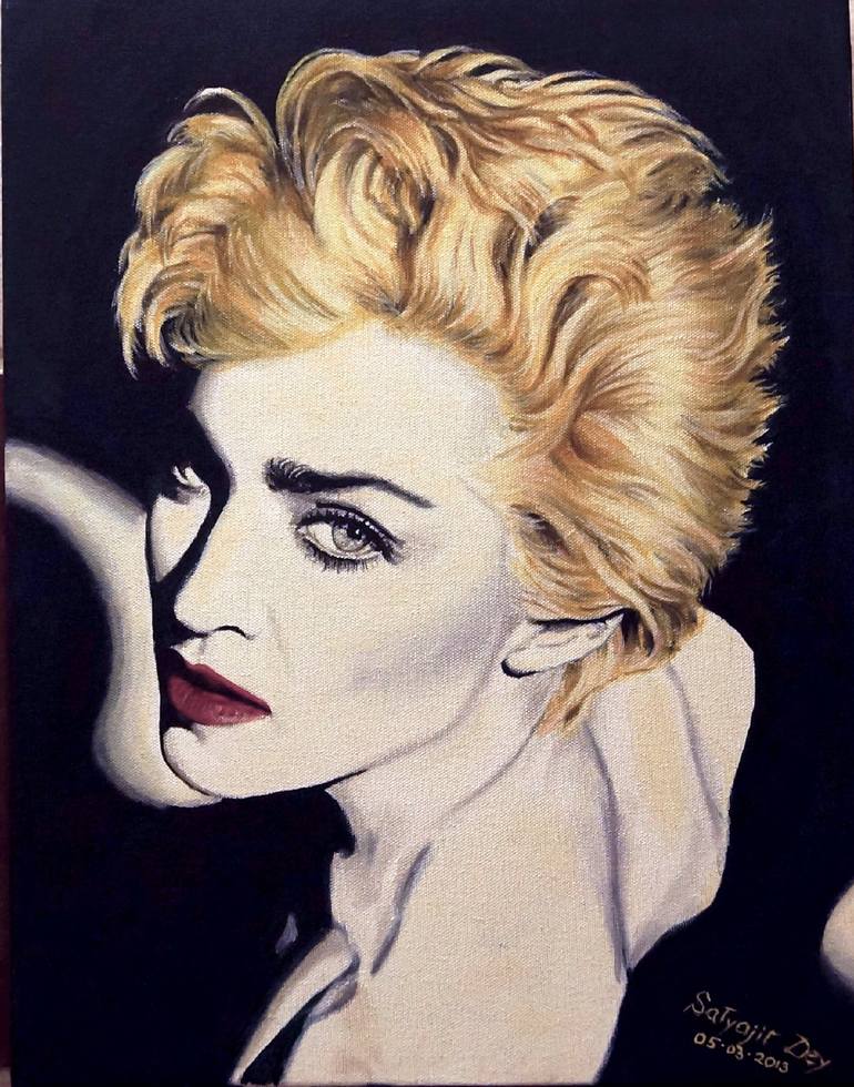 Madonna The Singer Painting by Satyajit Dey | Saatchi Art