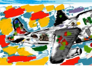 Print of Expressionism Aeroplane Paintings by Ayeoritsetuoyo Rodney Dudu