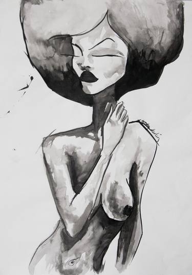 Original Figurative Women Drawings by Wasia Ward