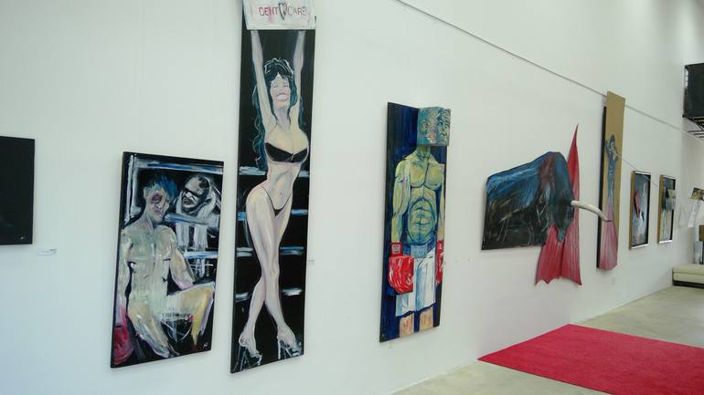 Original Cubism Men Painting by Xavier Benlloch