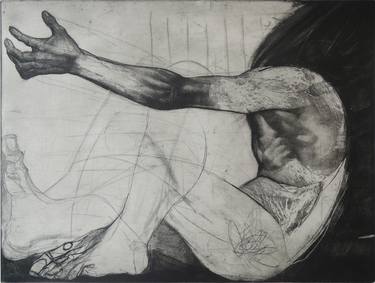 Original Realism Nude Printmaking by Goce Trajkovski