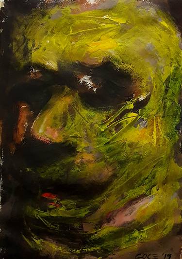 Print of Abstract Expressionism Portrait Paintings by Goce Trajkovski