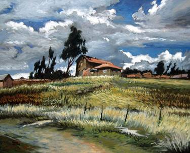 Print of Impressionism Landscape Paintings by Oscar Cuadros