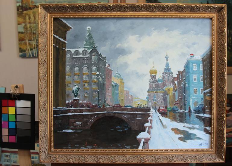 Original Realism Cities Painting by Alexander Alexandrovsky