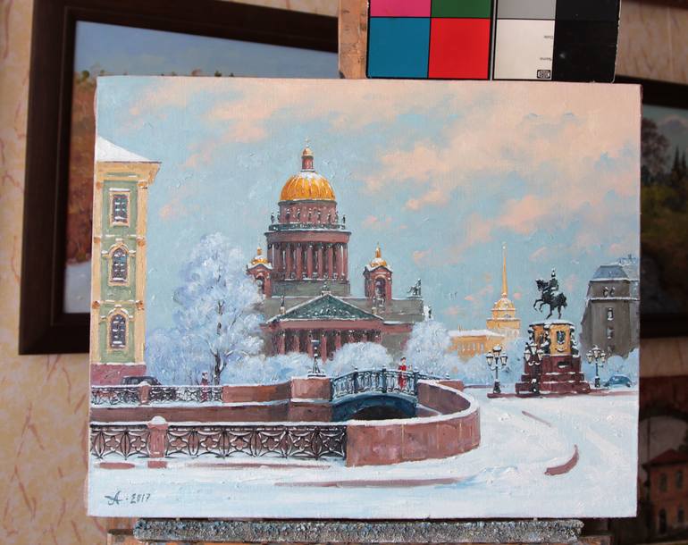 Original Impressionism Cities Painting by Alexander Alexandrovsky