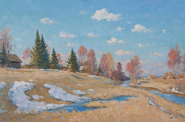 Russian winter. Great Ustug Painting by Alexander