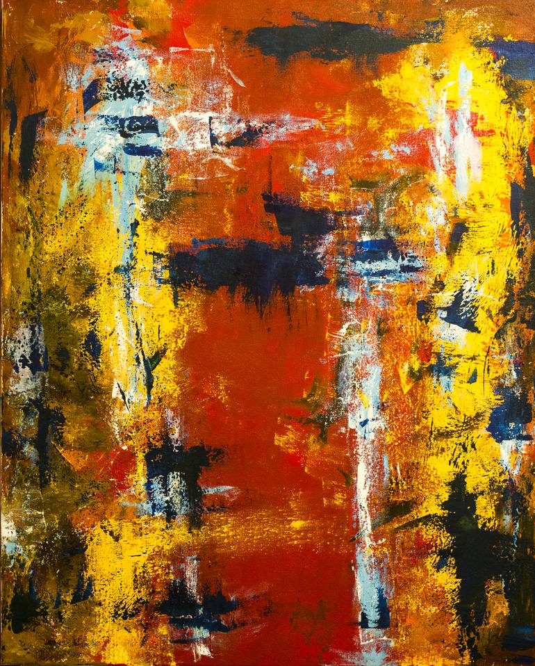 Fire Abstract Painting by Don Nguyen | Saatchi Art