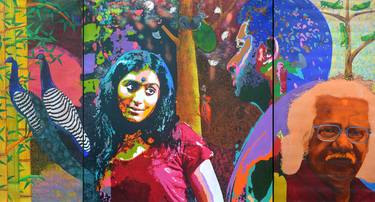 Print of Cinema Paintings by Ramachandran Alias Gayatri Artist Machingal