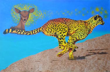 Original Conceptual Animal Paintings by Ramachandran Alias Gayatri Artist Machingal