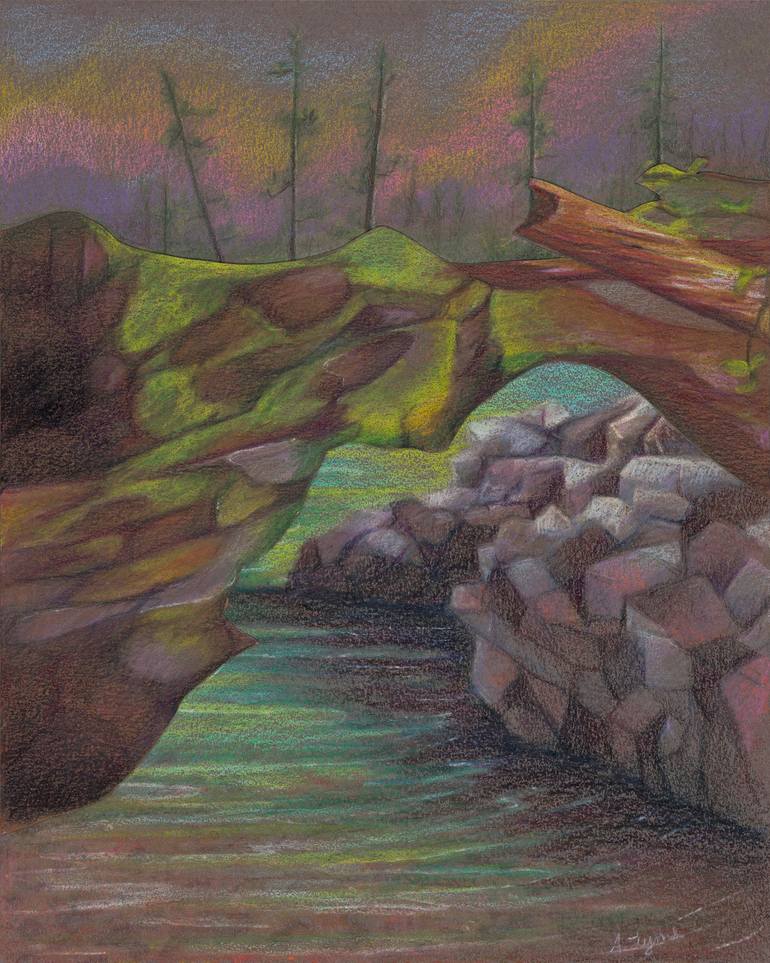 Original Nature Drawing by Allyson Cook | Impressionism Art on Paper | The Way Things Change