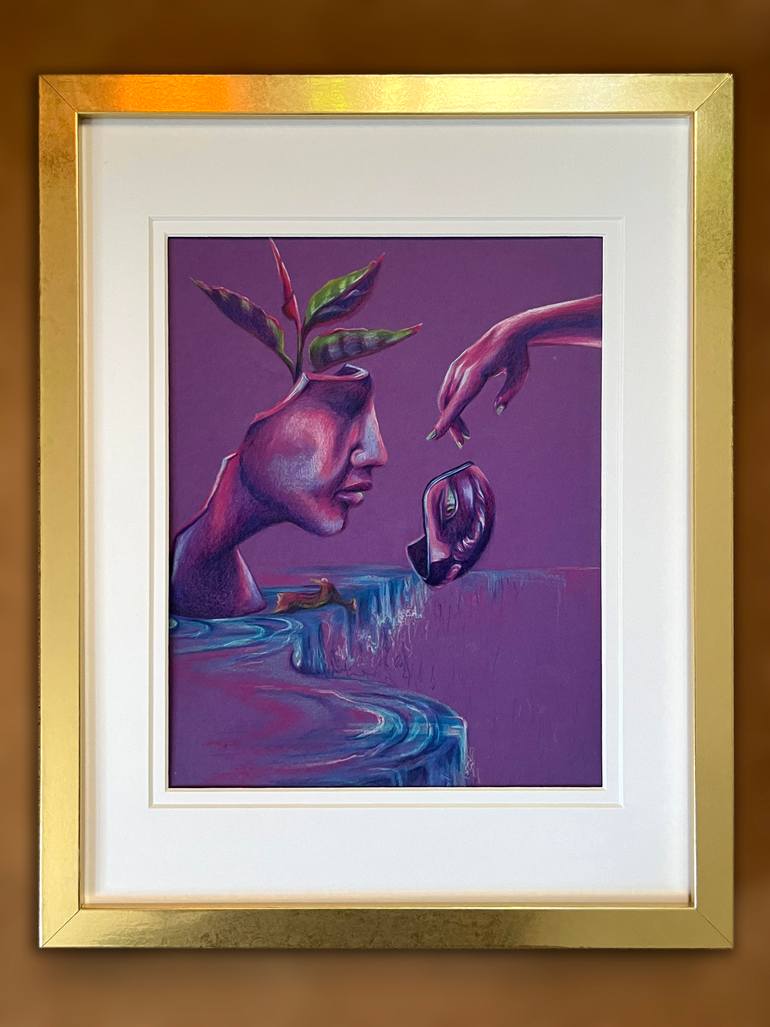 Original Surrealism Nature Drawing by Allyson Cook