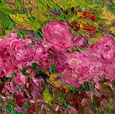 Original Impressionism Floral Painting by Mark Rutkowski