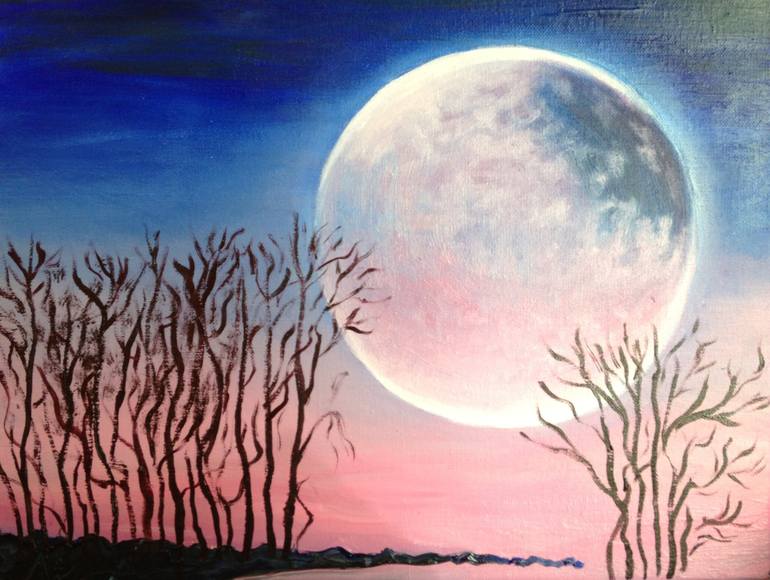 Slow moon Painting by Marina Koko | Saatchi Art