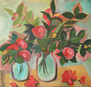 Original Figurative Floral Paintings by Marina Gorkaeva