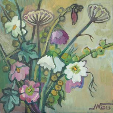 Print of Fine Art Floral Paintings by Marina Gorkaeva