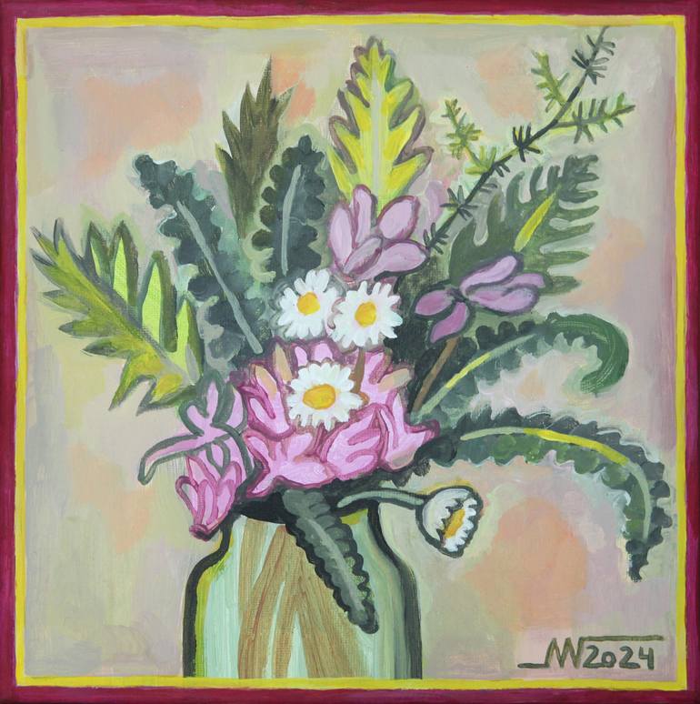 Print of Figurative Floral Paintings by Marina Gorkaeva