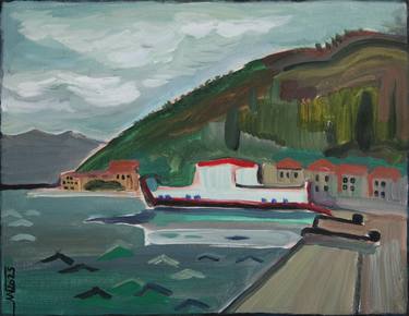Original Figurative Seascape Painting by Marina Gorkaeva