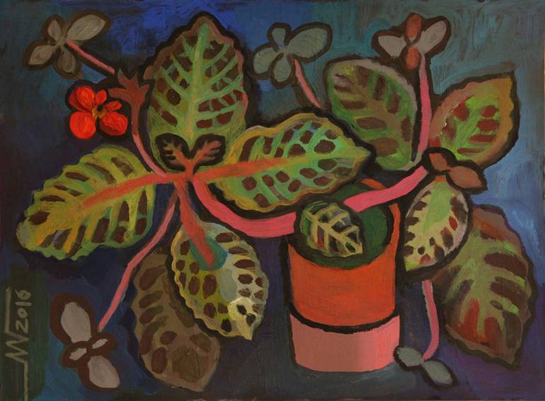 My plant Painting by Marina Gorkaeva | Saatchi Art