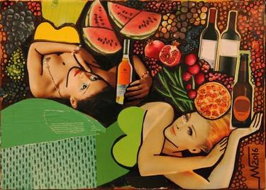 Print of Food & Drink Collage by Marina Gorkaeva