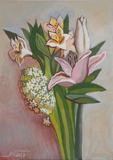 Print of Fine Art Floral Paintings by Marina Gorkaeva