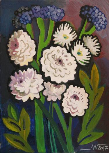 Original Fine Art Floral Paintings by Marina Gorkaeva