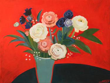 Original Fine Art Floral Paintings by Marina Gorkaeva