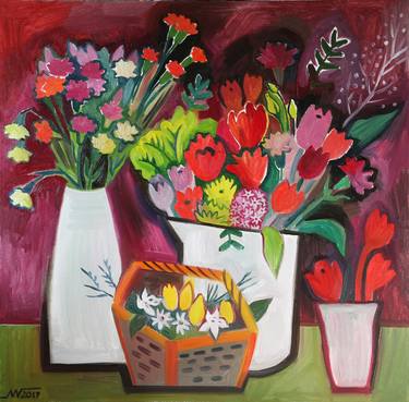 Print of Fine Art Floral Paintings by Marina Gorkaeva